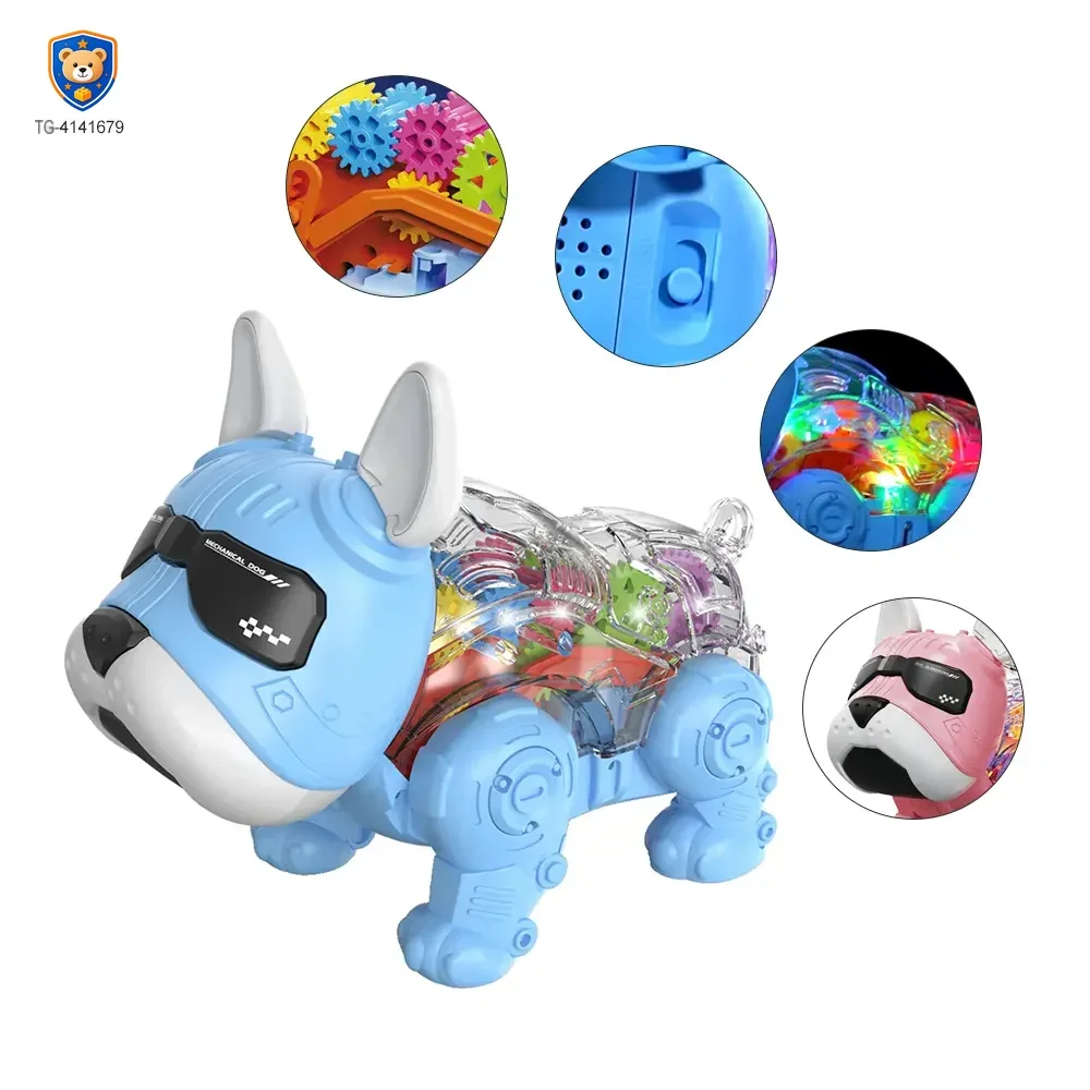 Walking Robot Dog Toy, Transparent Gear Rear — product view 4