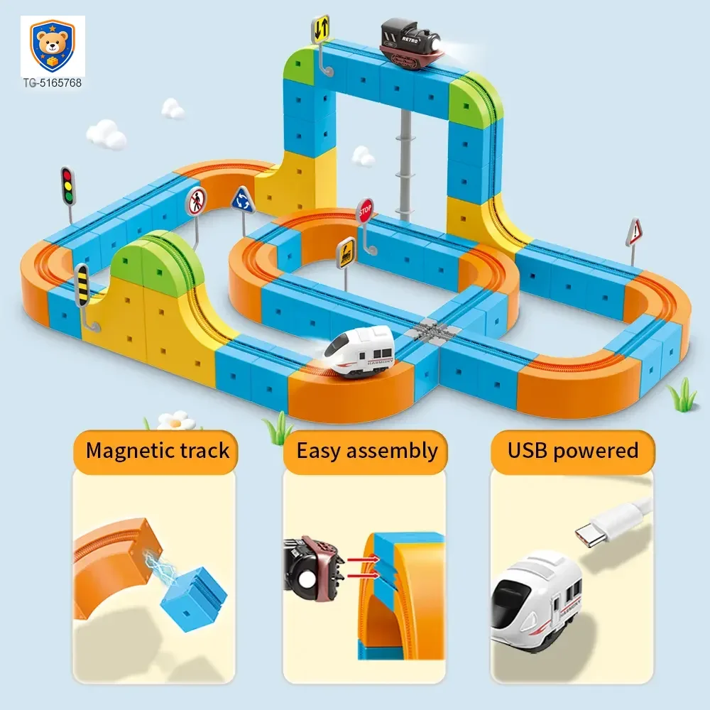 Magnetic Train Track Set, Electric Train Toy Set — product view 3