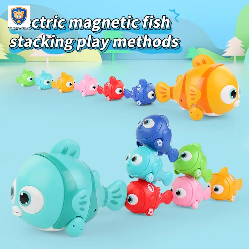 Magnetic Fishing Toy, Electric Moving Fish Bath Toys — product view 6