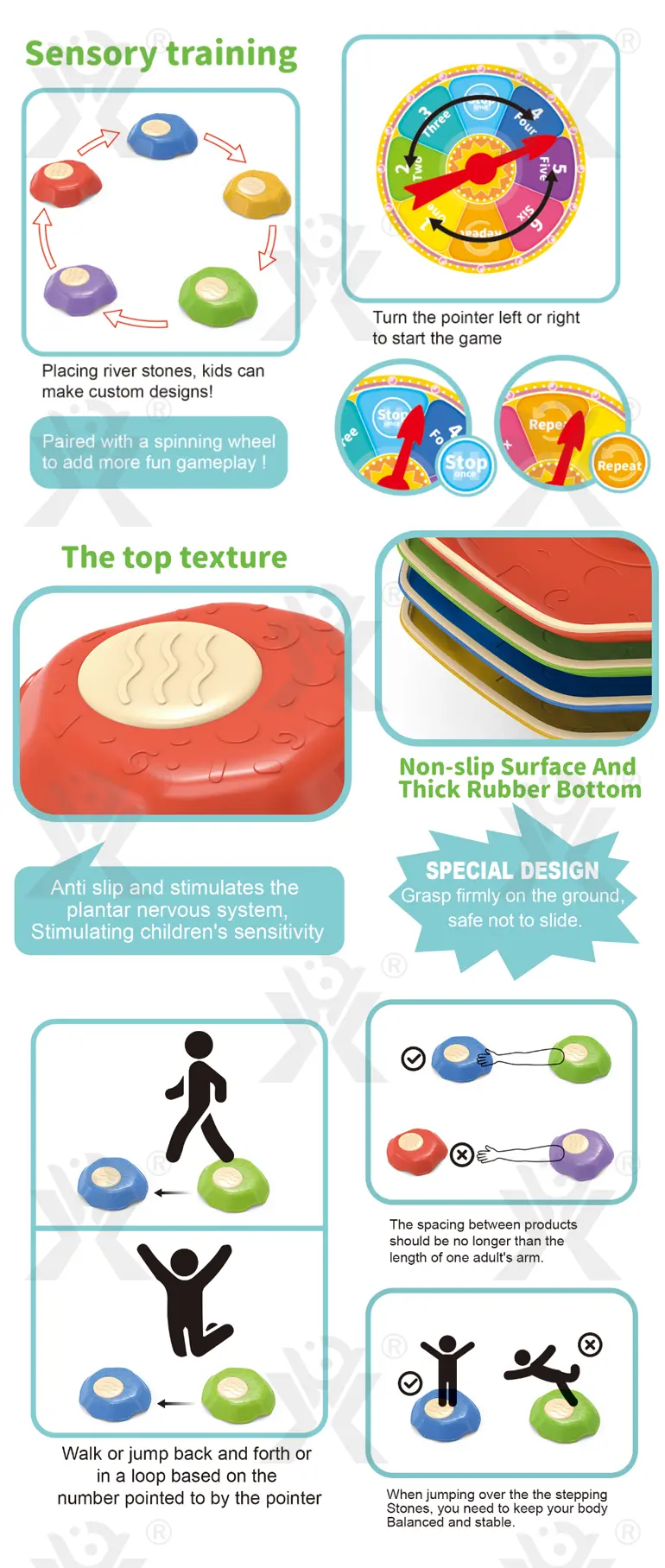Balance Stepping Stones Toy, Factory Supply (TG5084096) — product detail panel 2