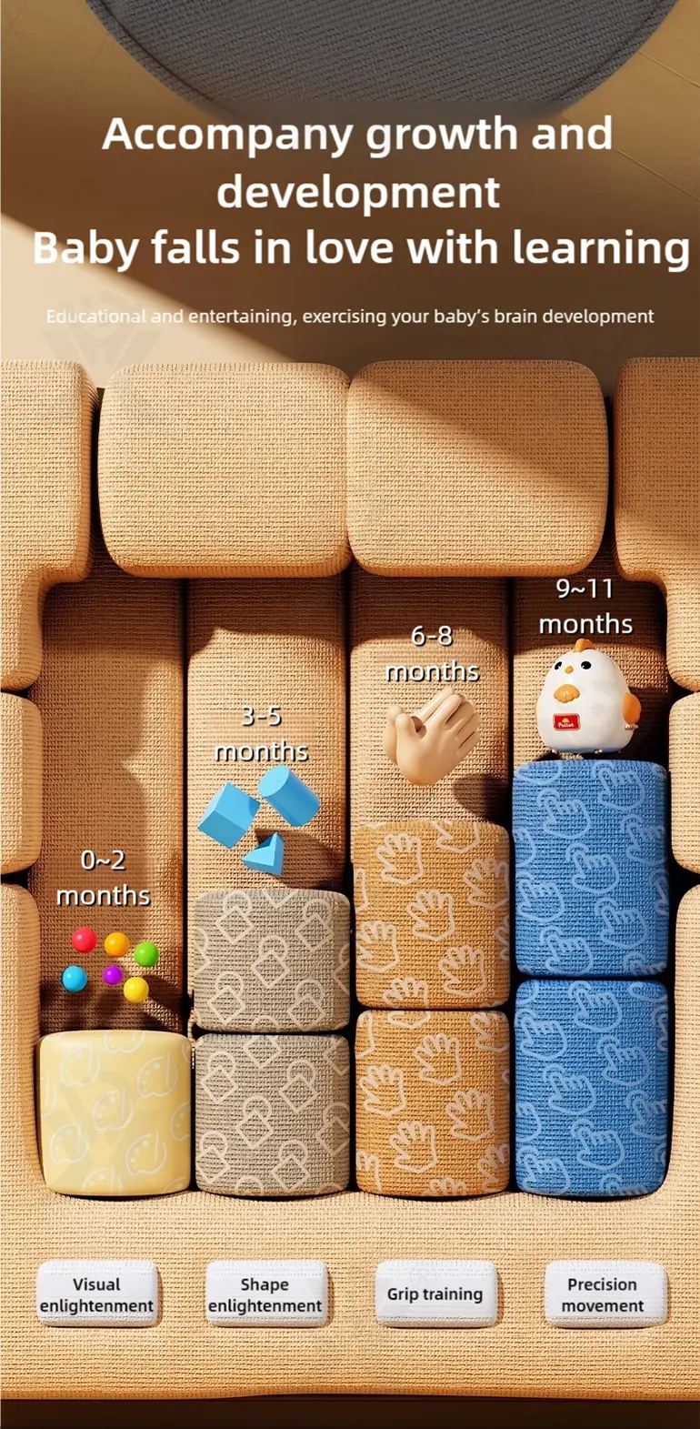 Chick Puzzle Matching Toy, Easter Egg Shape, For Shape and Color Recognition (TG4895478) — product detail panel 7
