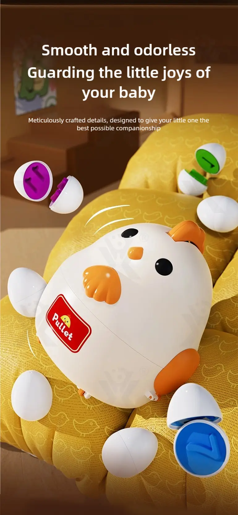 Chick Puzzle Matching Toy, Easter Egg Shape, For Shape and Color Recognition (TG4895478) — product detail panel 8