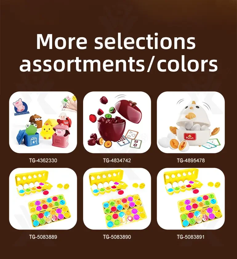 Chick Puzzle Matching Toy, Easter Egg Shape, For Shape and Color Recognition (TG4895478) — product detail panel 9
