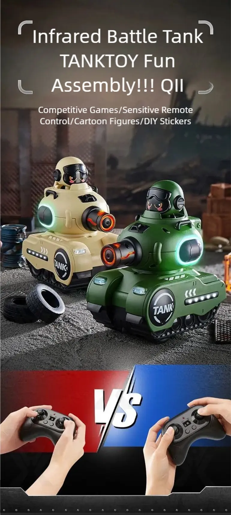 Infrared Combat Tank Supply, RC Tank Toy (TG5108003) — product detail panel 1