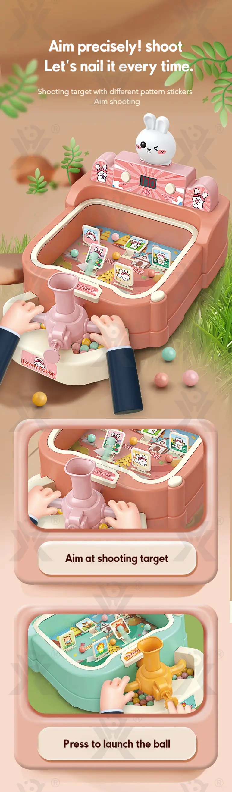 Kids Pinball Shooting Game, Developmental Board Toy (TG4398771) — product detail panel 3