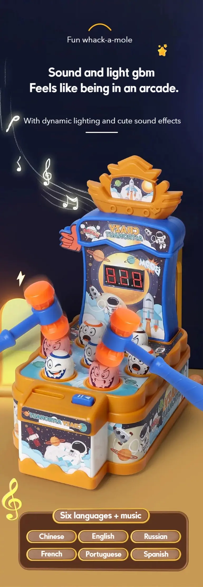 Kids Astronaut Whack-A-Mole Toy Game (TG4833246) — product detail panel 6