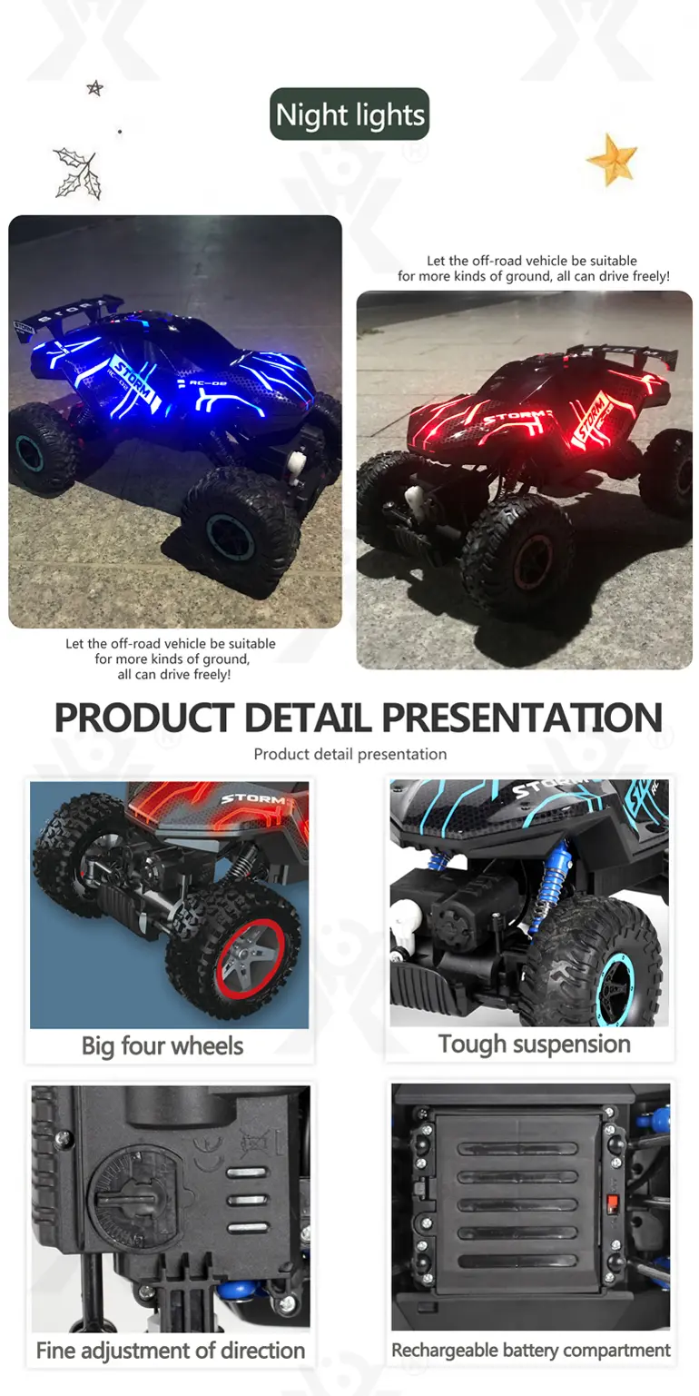 RC Cars 1/16 Scales, Spray Rock Crawler RC Car Toy (TG4279990) — product detail panel 12