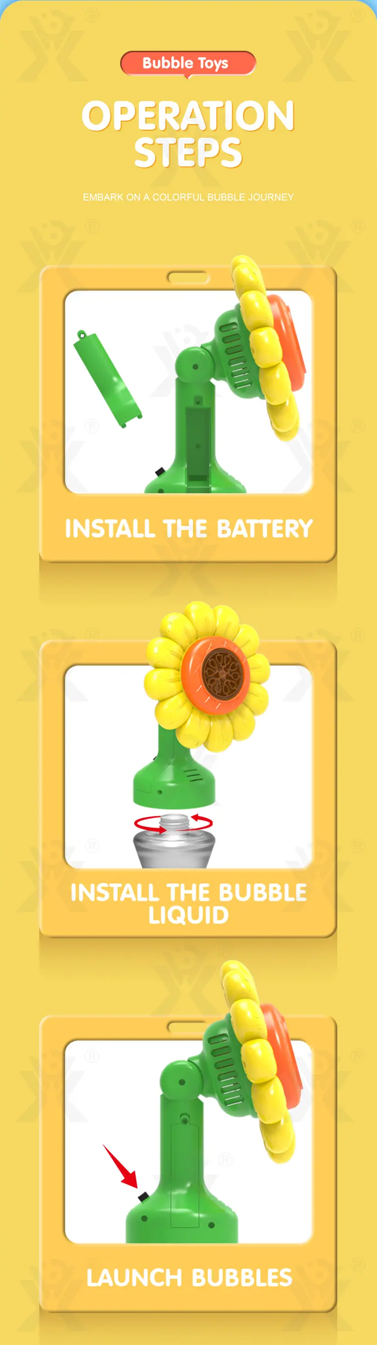 Sunflower Bubble Machine, Best For Party Game (TG5026314) — product detail panel 4