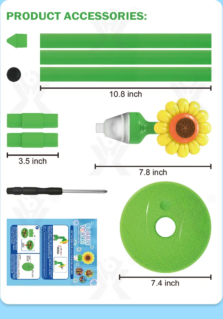 Sunflower Bubble Machine, Best For Party Game (TG5026314) — product detail panel 9