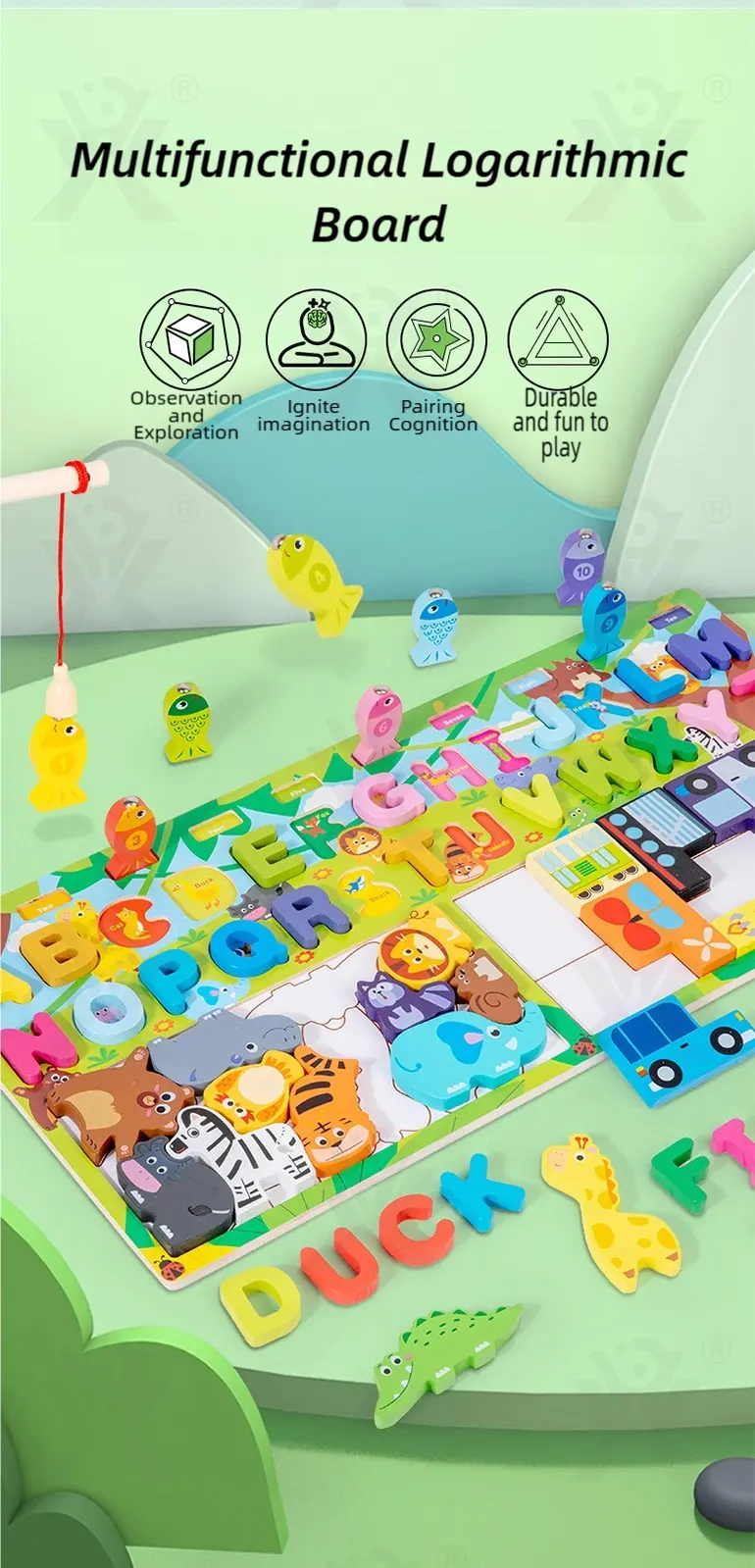 WholesaleKids Wooden Puzzle Toy, Math Game Included (TG4923446) — product detail panel 6