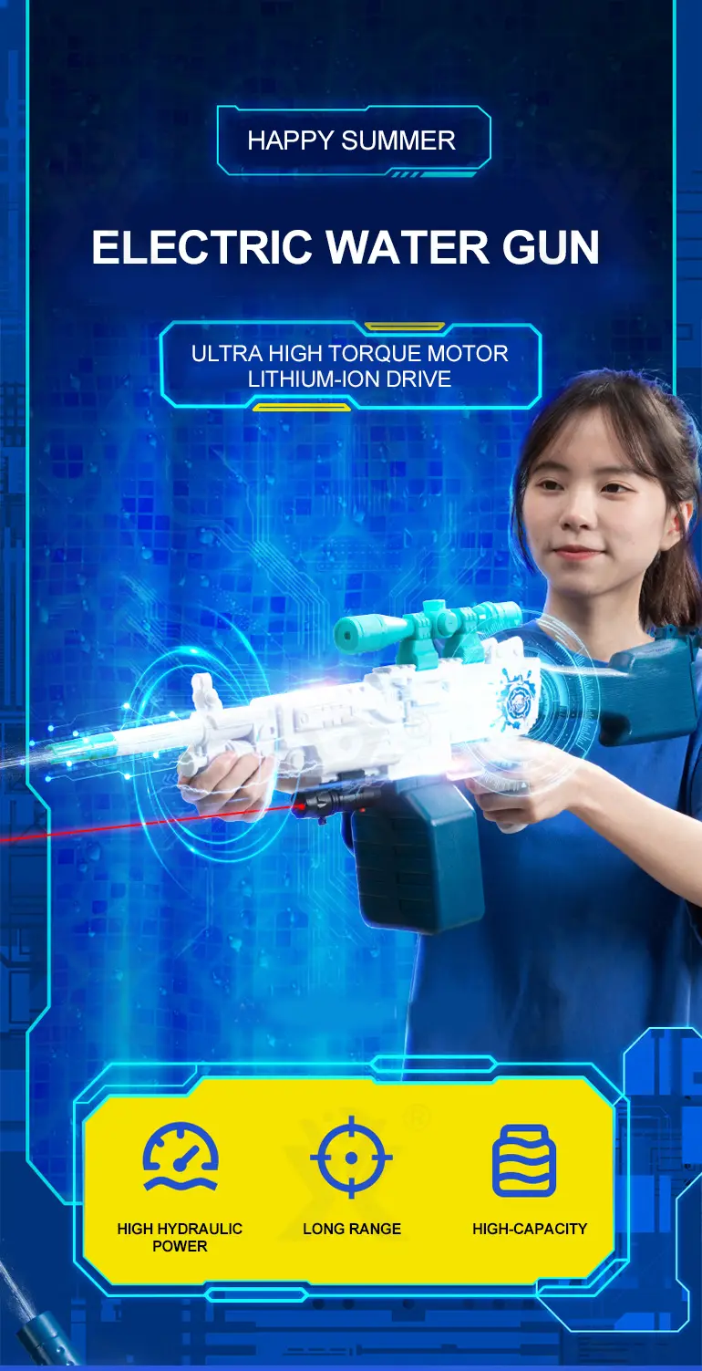 Electric Water Gun Kid-summer toys for kids (TG4263842) — product detail panel 1
