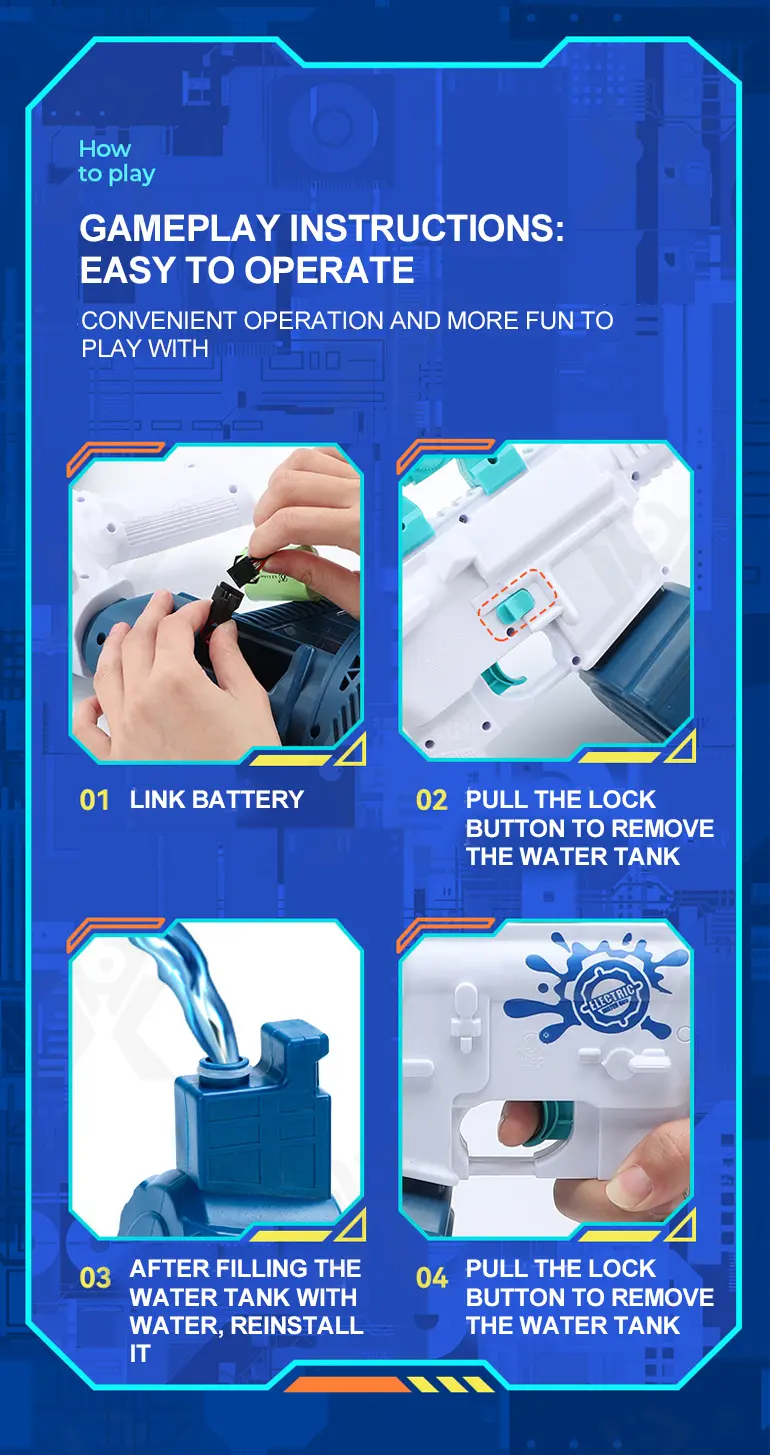 Electric Water Gun Kid-summer toys for kids (TG4263842) — product detail panel 7