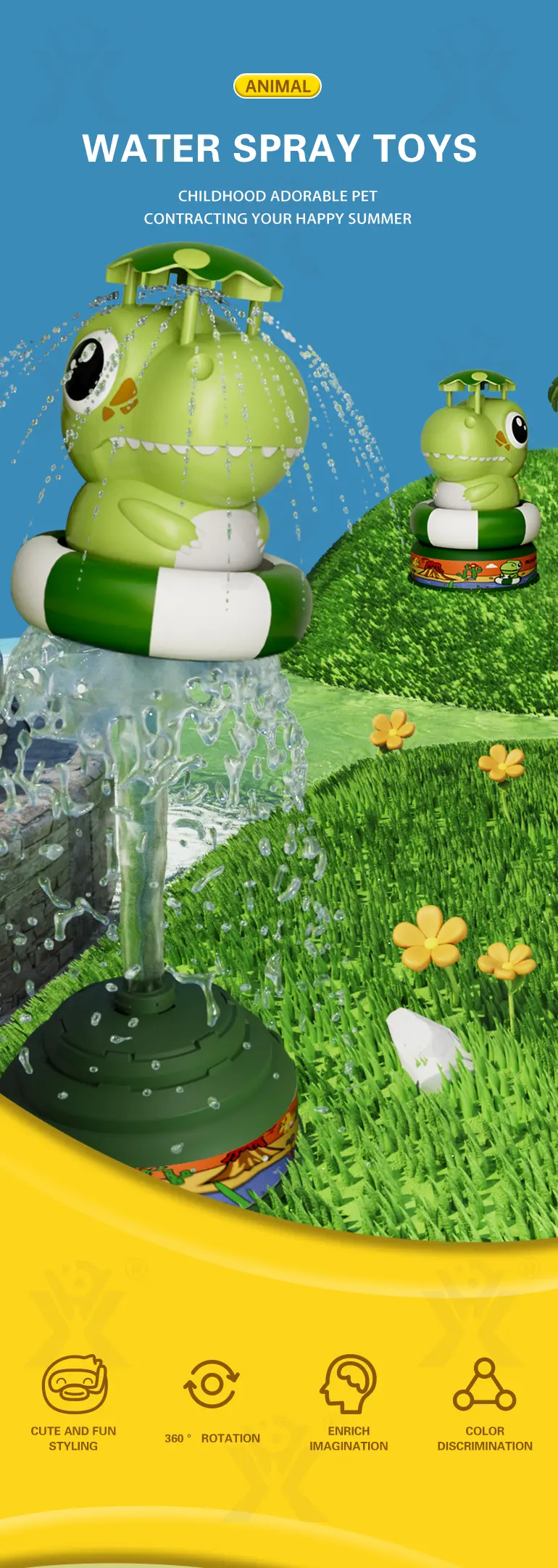 Dinosaur Water Rocket Sprinkler For Kids (TG4478034) — product detail panel 1