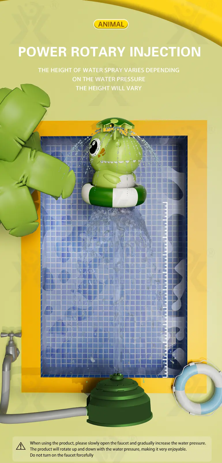 Dinosaur Water Rocket Sprinkler For Kids (TG4478034) — product detail panel 2