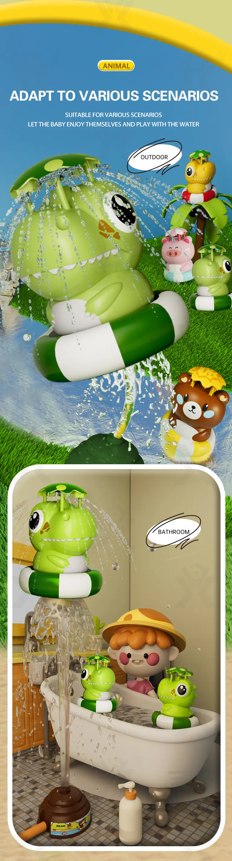 Dinosaur Water Rocket Sprinkler For Kids (TG4478034) — product detail panel 4