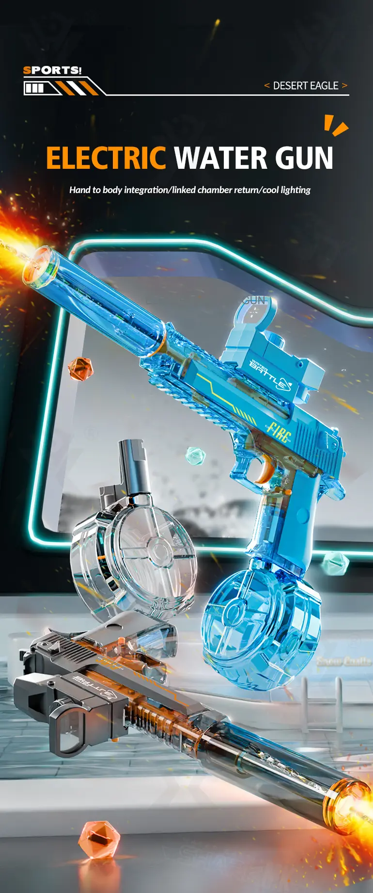 Semi-Automatic Electric Water Gun (TG4414242) — product detail panel 1