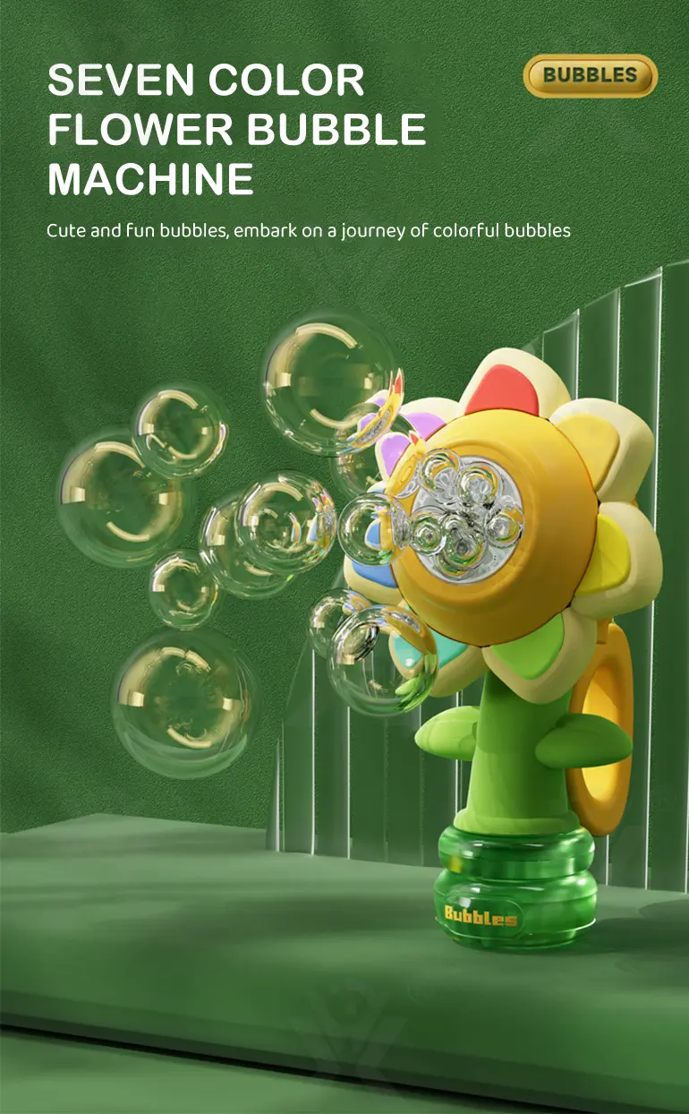 Sunflower Bubble Machine Toy -Summer Toys For Kids Supply (TG4366051) — product detail panel 1