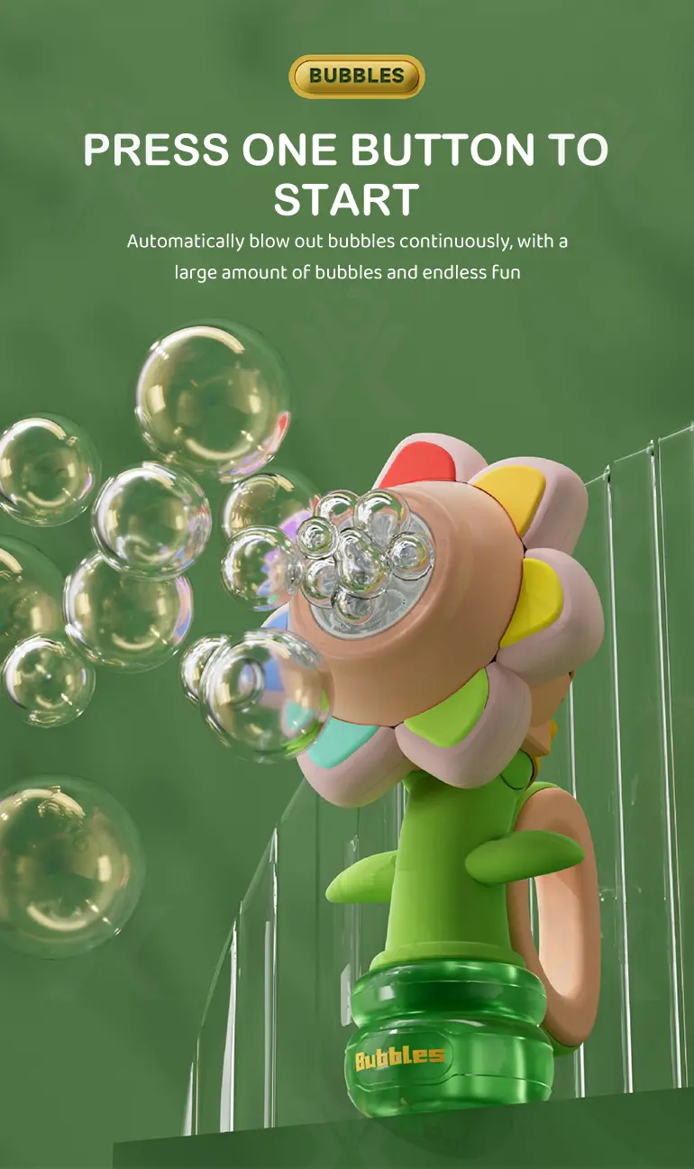Sunflower Bubble Machine Toy -Summer Toys For Kids Supply (TG4366051) — product detail panel 3