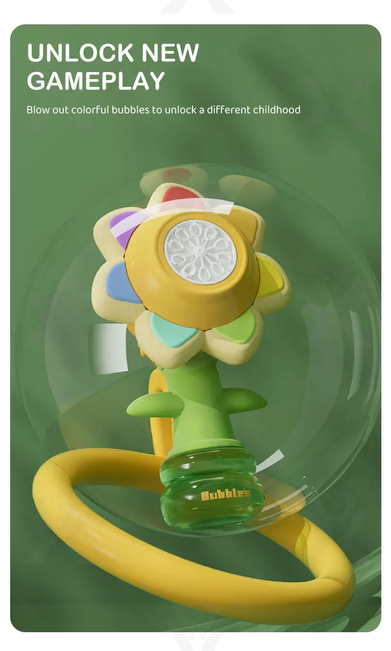 Sunflower Bubble Machine Toy -Summer Toys For Kids Supply (TG4366051) — product detail panel 4