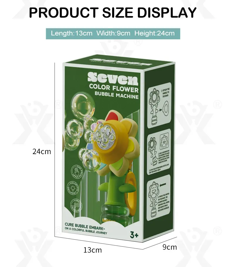 Sunflower Bubble Machine Toy -Summer Toys For Kids Supply (TG4366051) — product detail panel 7