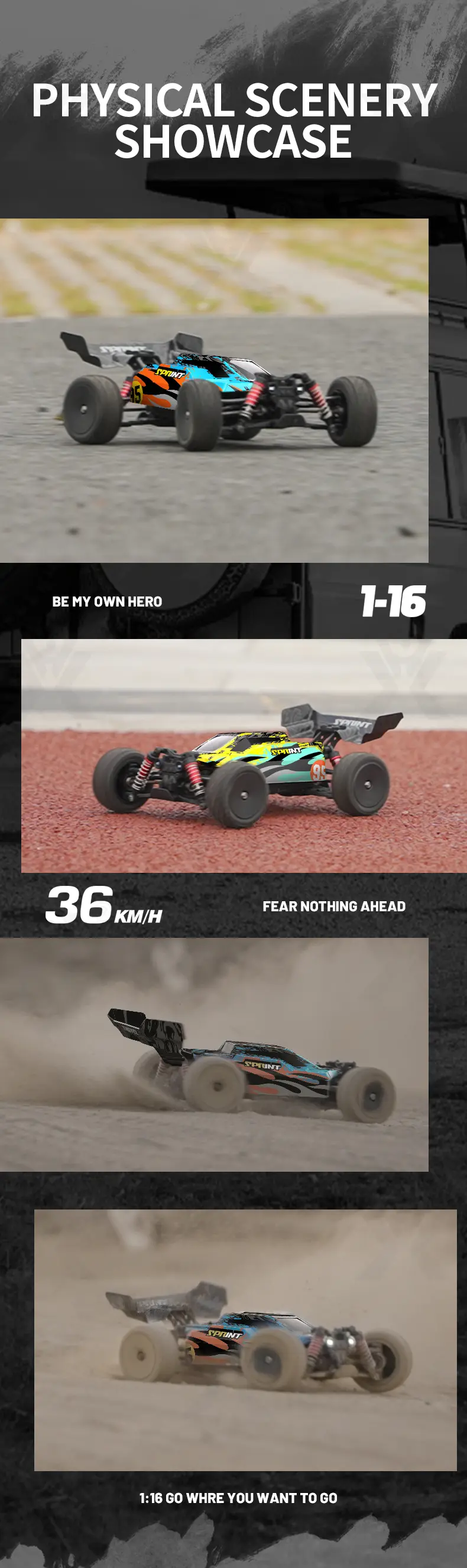 High-Speed RC Car, Fast Remote Control Car with 36KM/H Top Speed (TG4048968) — product detail panel 10