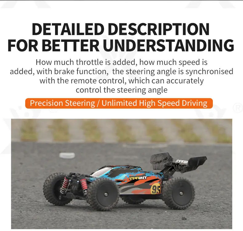 High-Speed RC Car, Fast Remote Control Car with 36KM/H Top Speed (TG4048968) — product detail panel 4