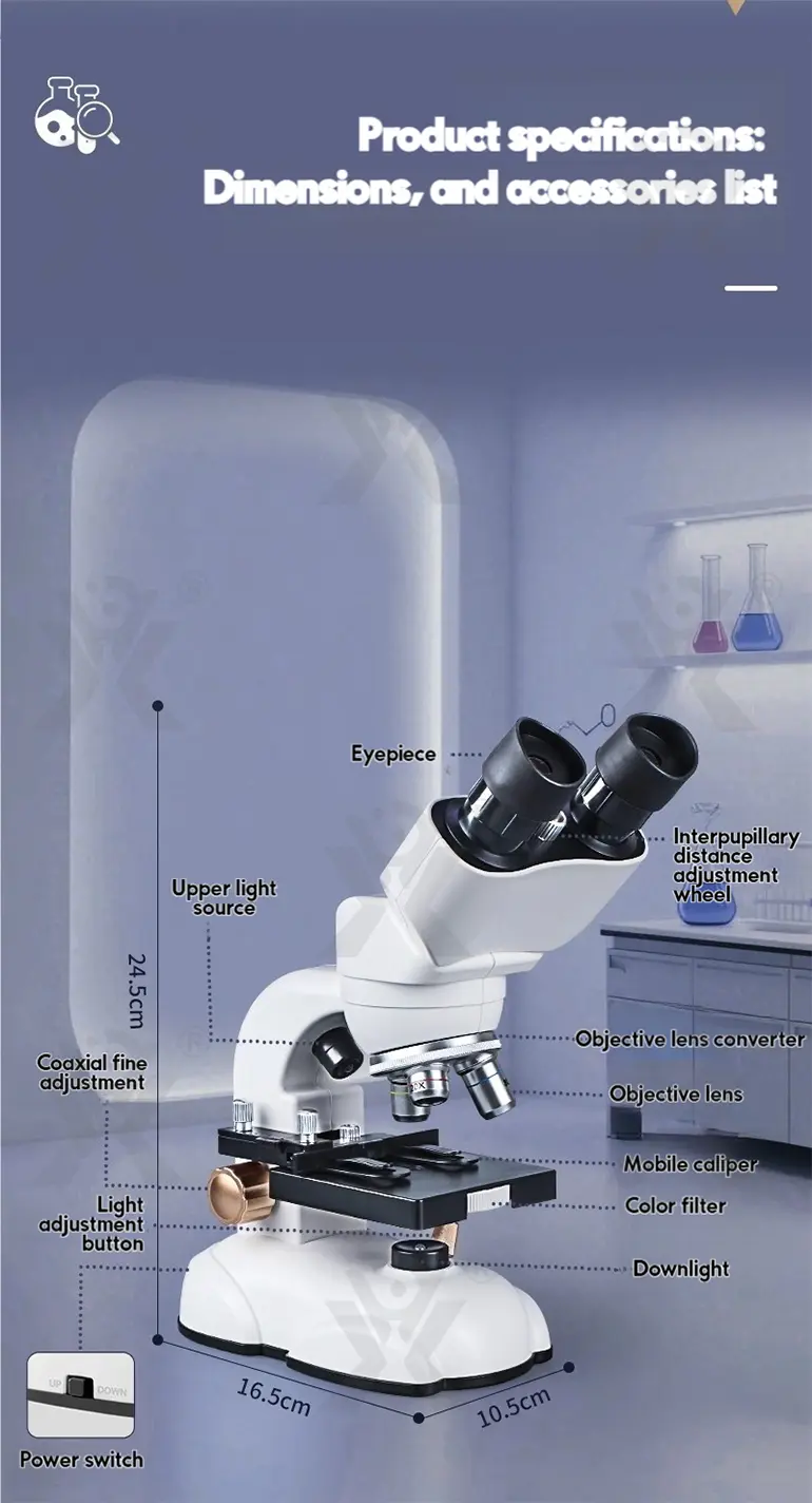 Binocular Microscope Toy, Suitable For Teaching and Playing (TG5147035) — product detail panel 11