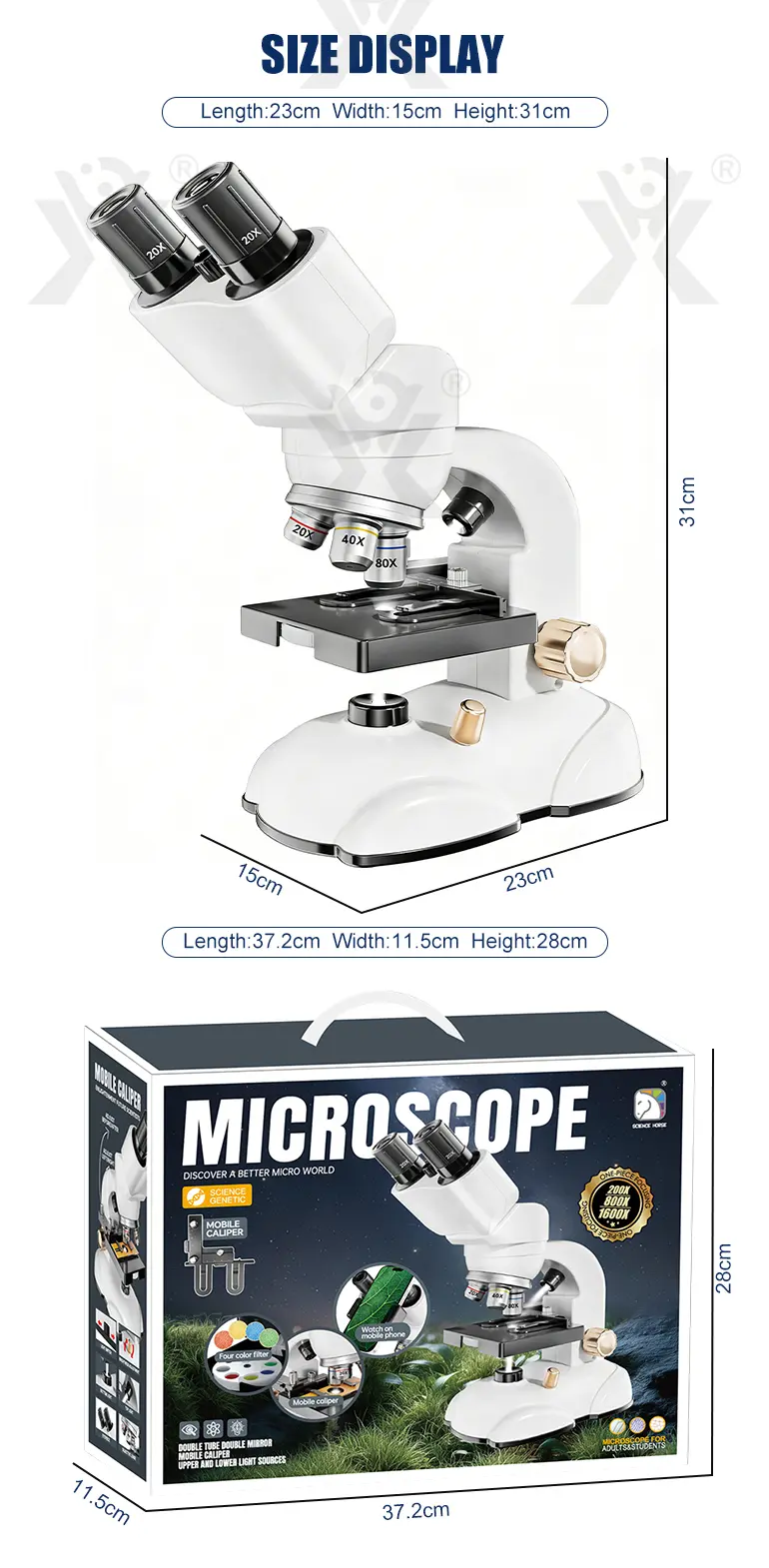 Binocular Microscope Toy, Suitable For Teaching and Playing (TG5147035) — product detail panel 13