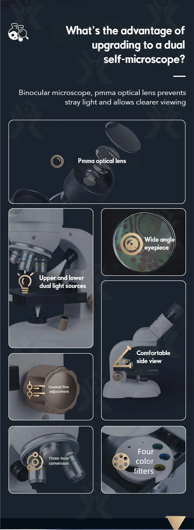 Binocular Microscope Toy, Suitable For Teaching and Playing (TG5147035) — product detail panel 2