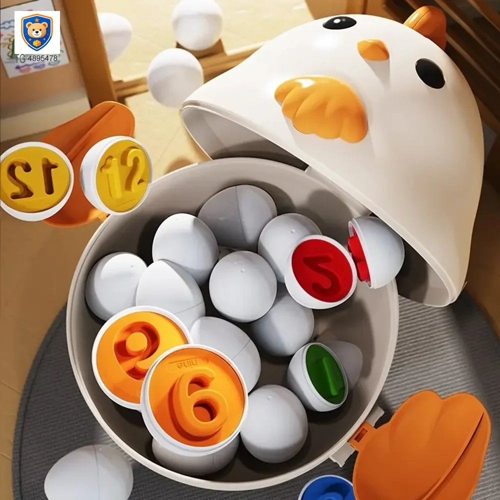 Chick Puzzle Matching Toy, Easter Egg Shape, For Shape and Color Recognition — product view 2