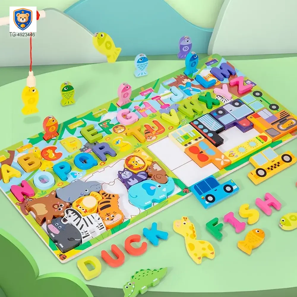 WholesaleKids Wooden Puzzle Toy, Math Game Included — product view 4