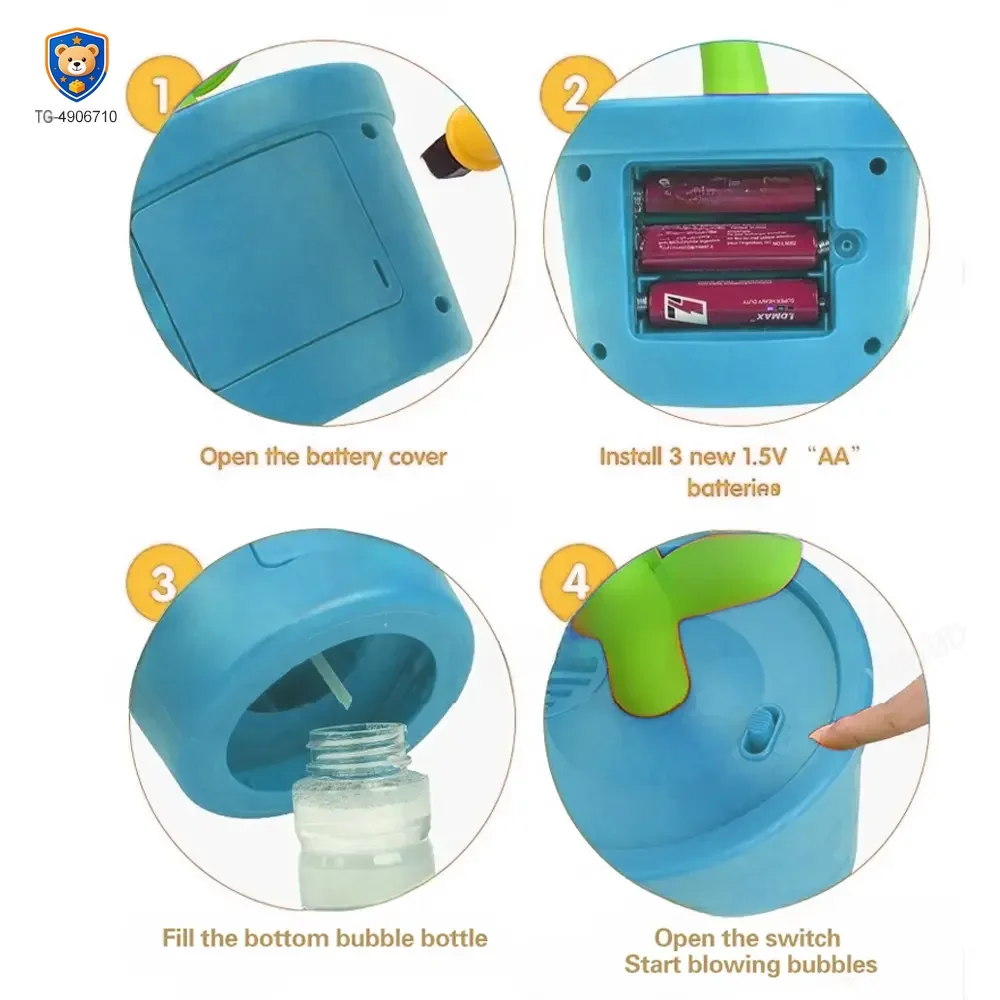 Plant-Shaped Bubble Machine Toy, Portable Cactus Bubble — product view 2