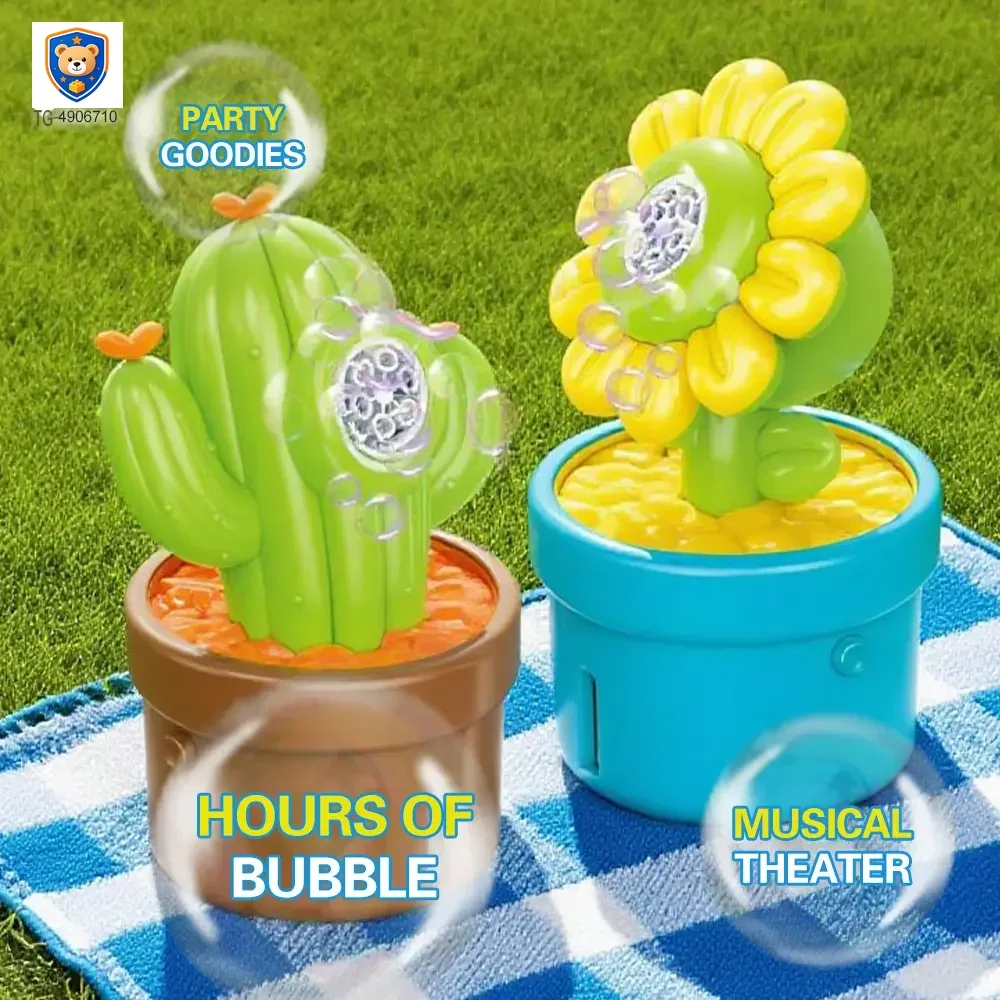 Plant-Shaped Bubble Machine Toy, Portable Cactus Bubble — product view 3