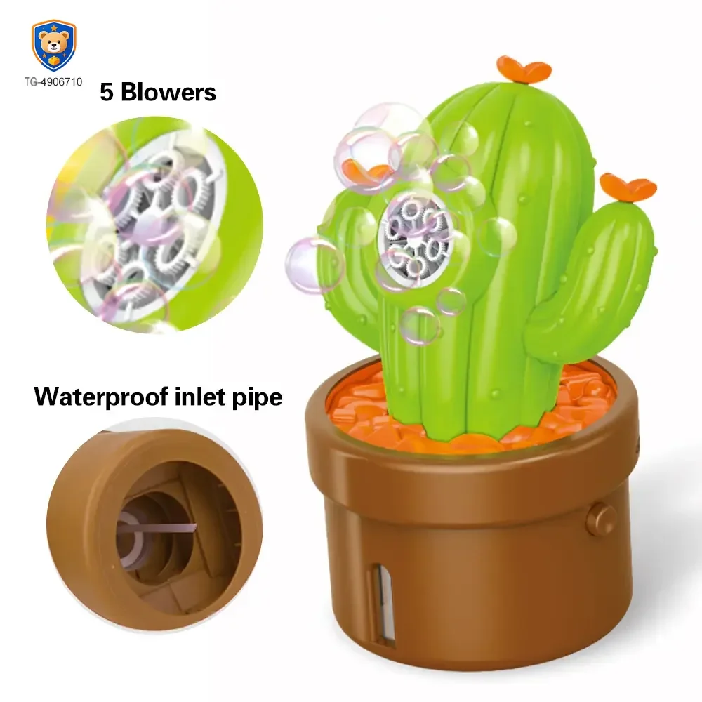 Plant-Shaped Bubble Machine Toy, Portable Cactus Bubble — product view 4