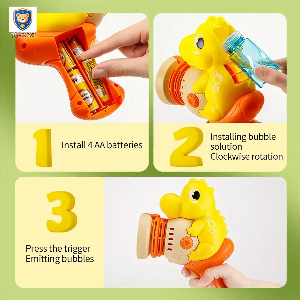 Dinosaur Bubble Gun — product view 5