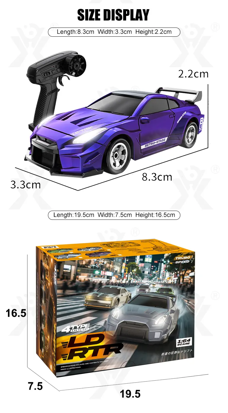 1: 64 Mini RC Car Toy, Remote Control Drift Car Toy (TG4964566) — product detail panel 10