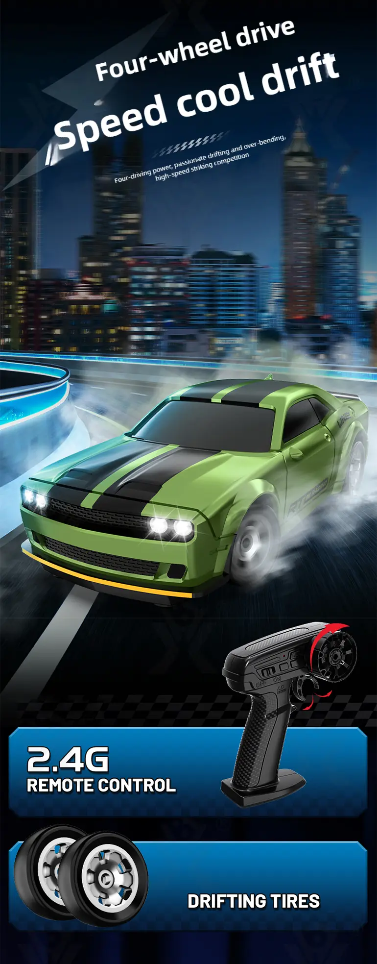 1: 64 Mini RC Car Toy, Remote Control Drift Car Toy (TG4964566) — product detail panel 3