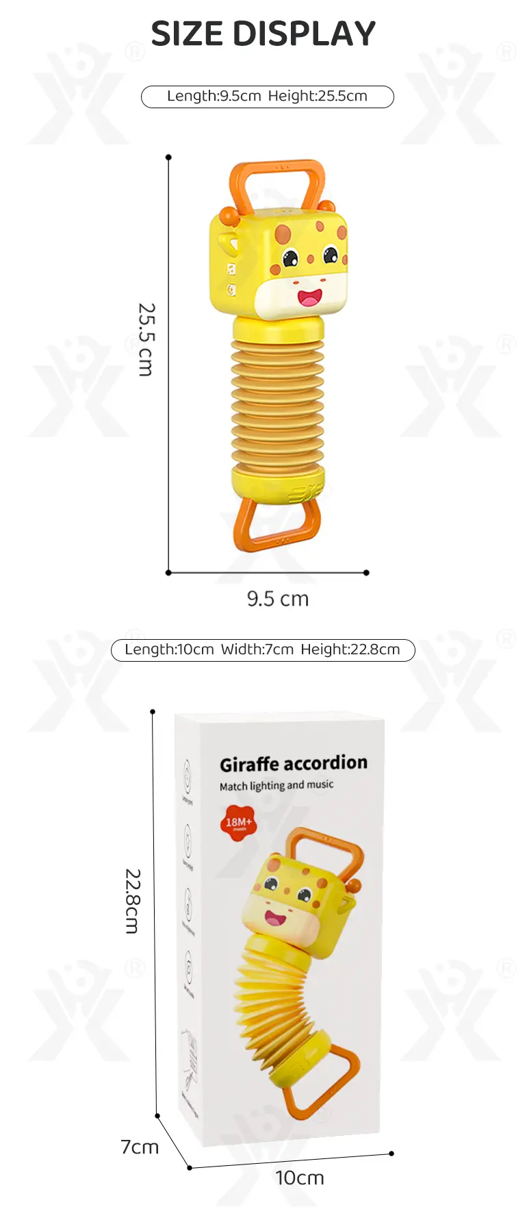 Giraffe Accordion Toy, Musical Toy (TG4166173) — product detail panel 12