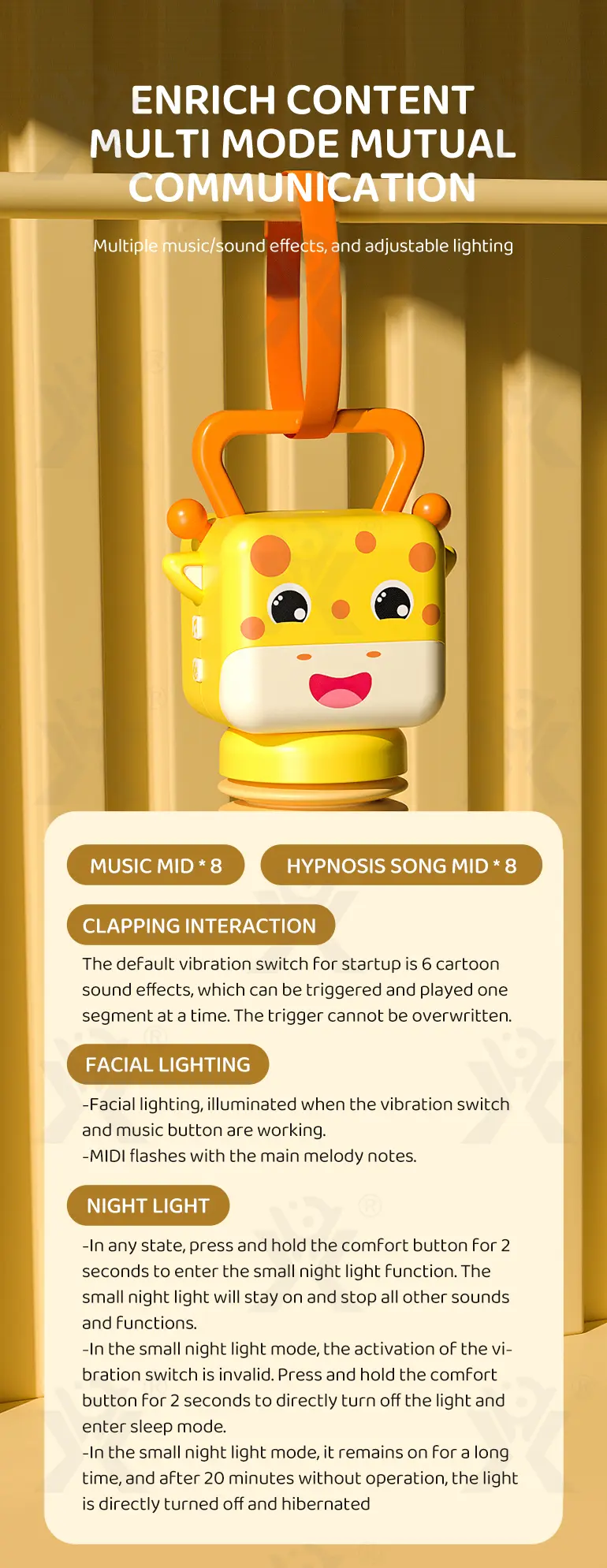 Giraffe Accordion Toy, Musical Toy (TG4166173) — product detail panel 8