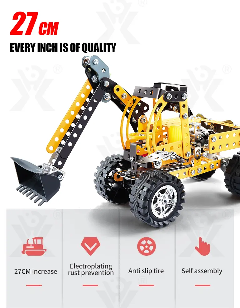 STEM Building Project Toys, DIY Alloy Excavator Toy (TG1115084) — product detail panel 2