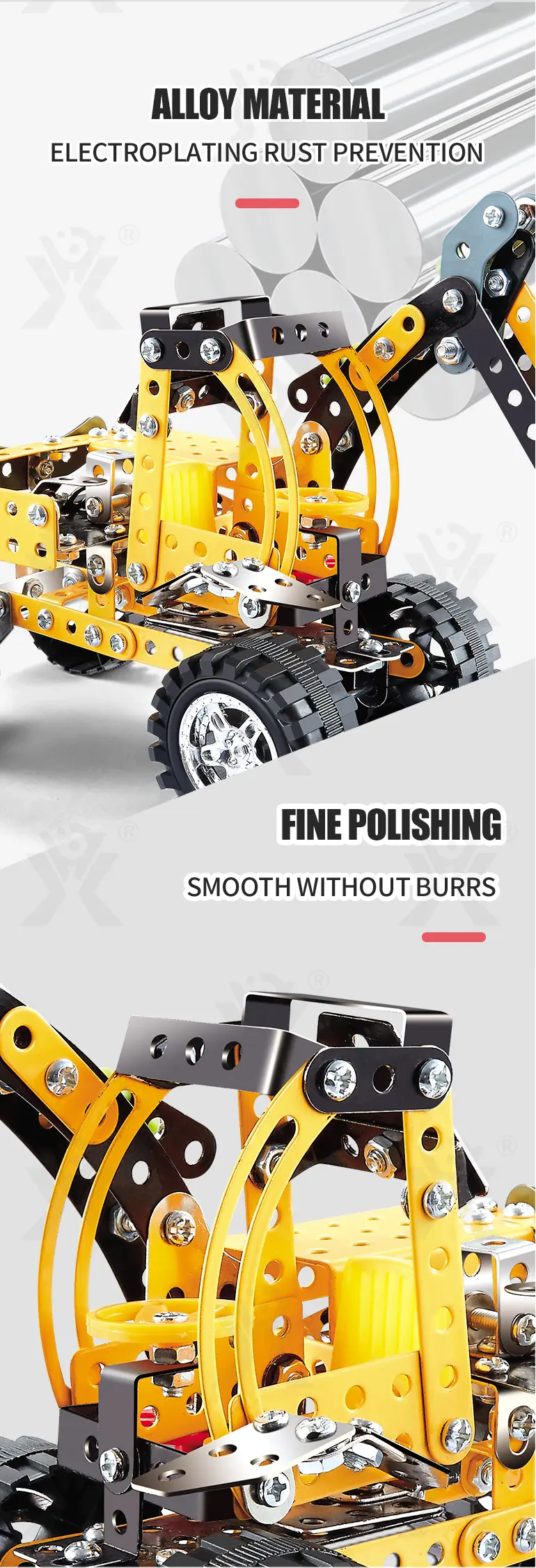 STEM Building Project Toys, DIY Alloy Excavator Toy (TG1115084) — product detail panel 4