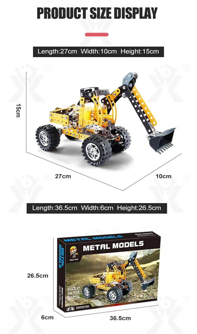 STEM Building Project Toys, DIY Alloy Excavator Toy (TG1115084) — product detail panel 6