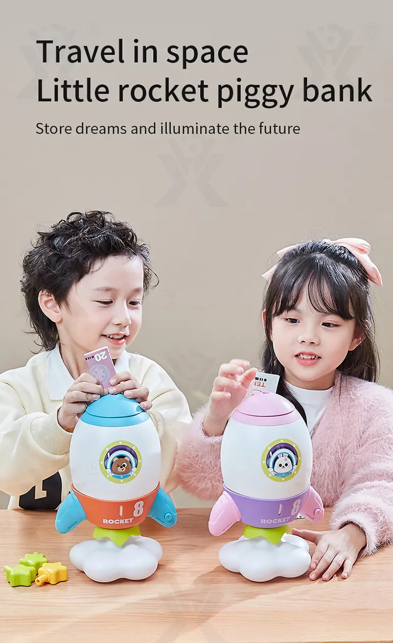 Custom Rocket Piggy Bank (TG400753701) — product detail panel 1