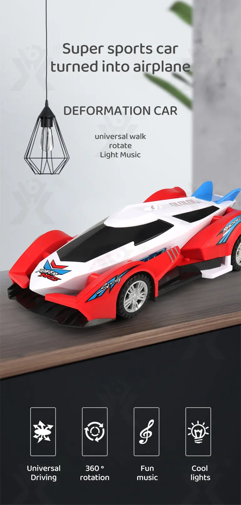 Super Sport Car Toy with Auto Obstacle Avoidance (TG4470648) — product detail panel 1