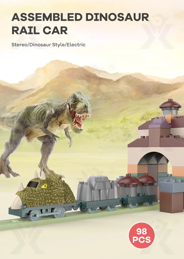 Dinosaur Rail Car Toys- Chenghai Toys Wholesale Market (TG2889648) — product detail panel 1