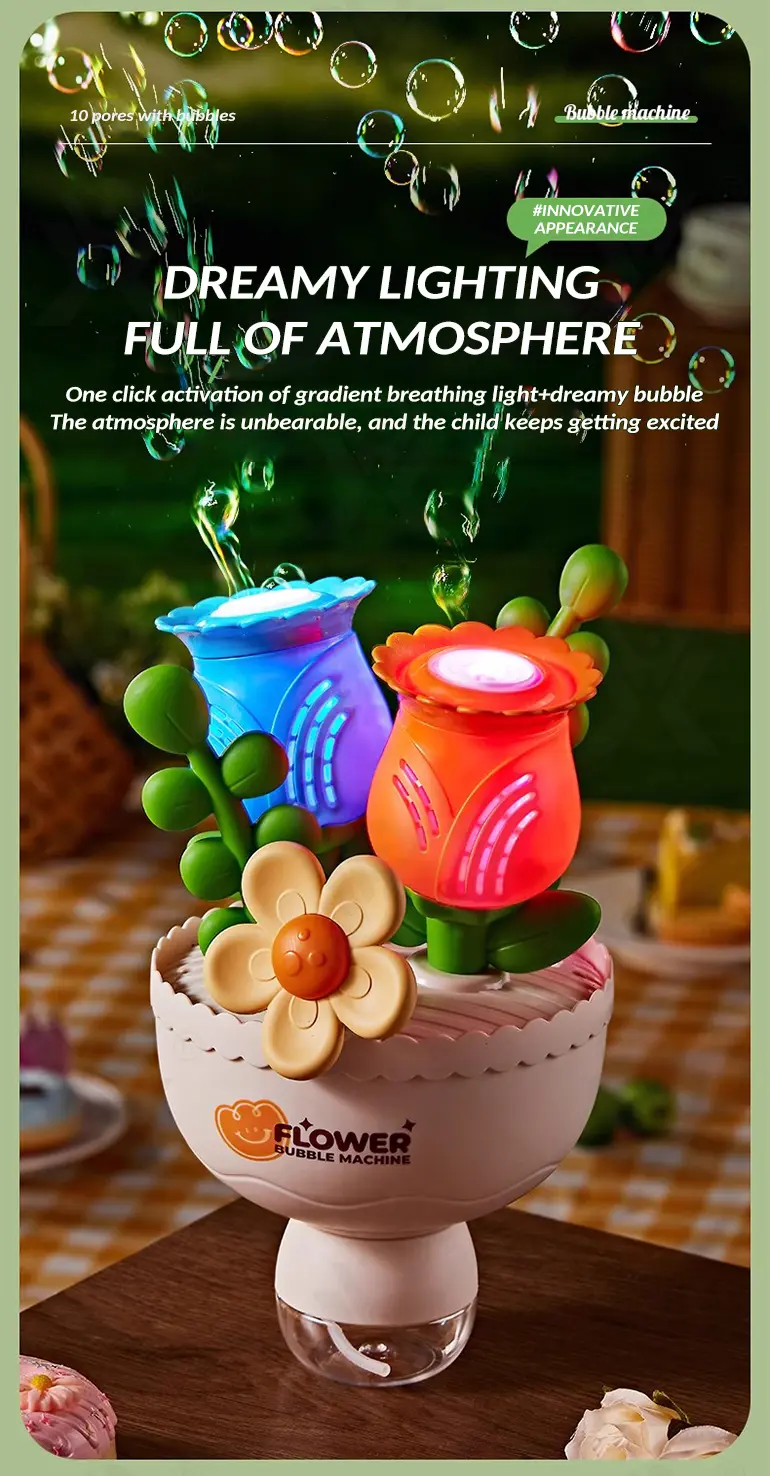 Electric Handheld Flower Bubble Machine Toy (TG4923029) — product detail panel 3