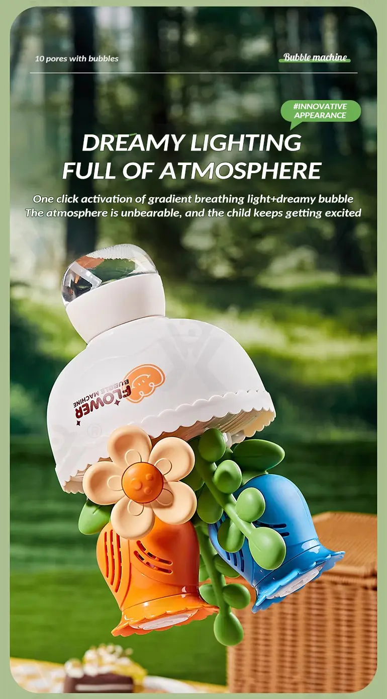 Electric Handheld Flower Bubble Machine Toy (TG4923029) — product detail panel 4