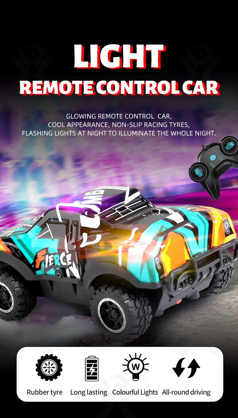 1:24 Scale Glowing RC Car, High Speed, Ultra Fun (TG4325629) — product detail panel 1