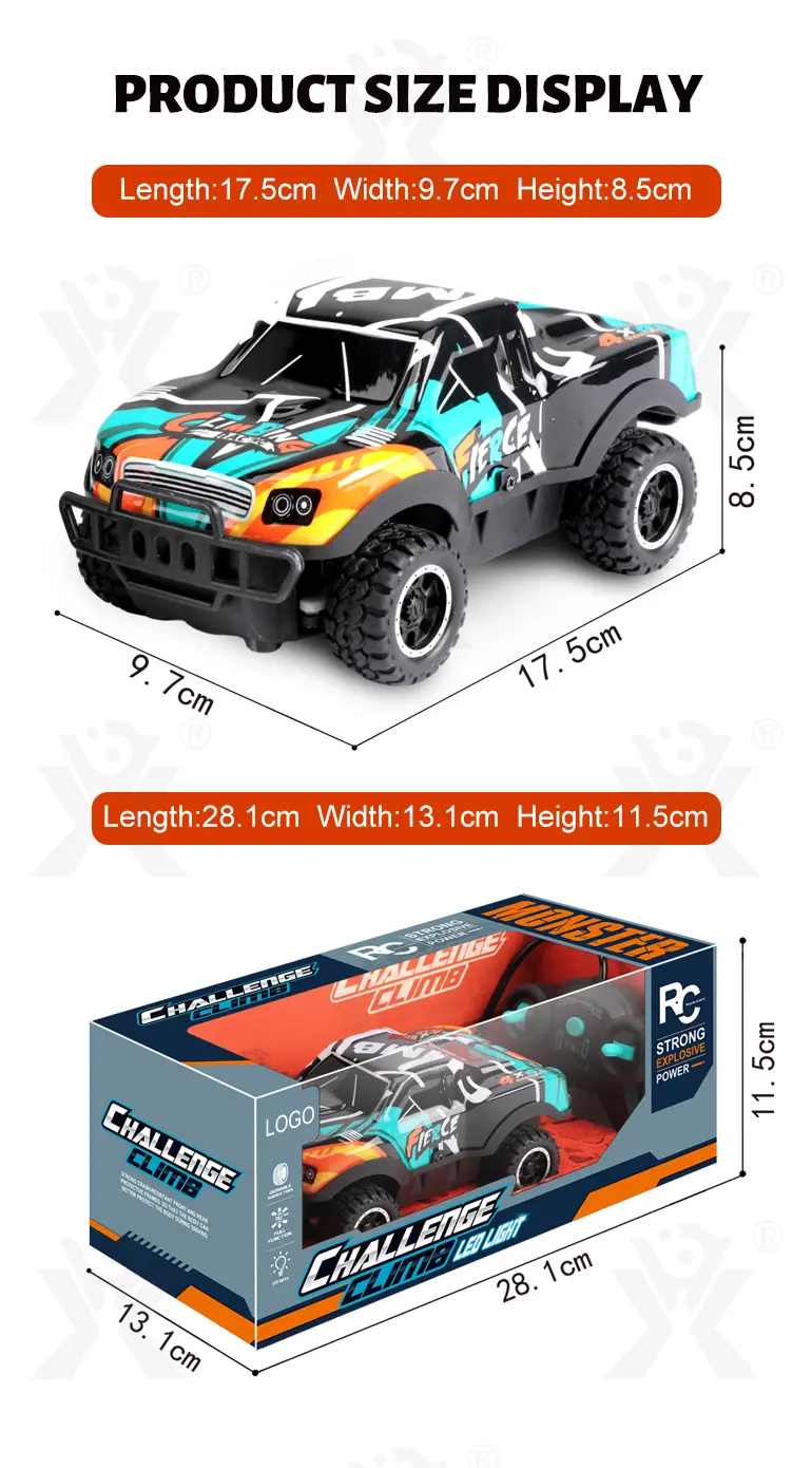 1:24 Scale Glowing RC Car, High Speed, Ultra Fun (TG4325629) — product detail panel 8