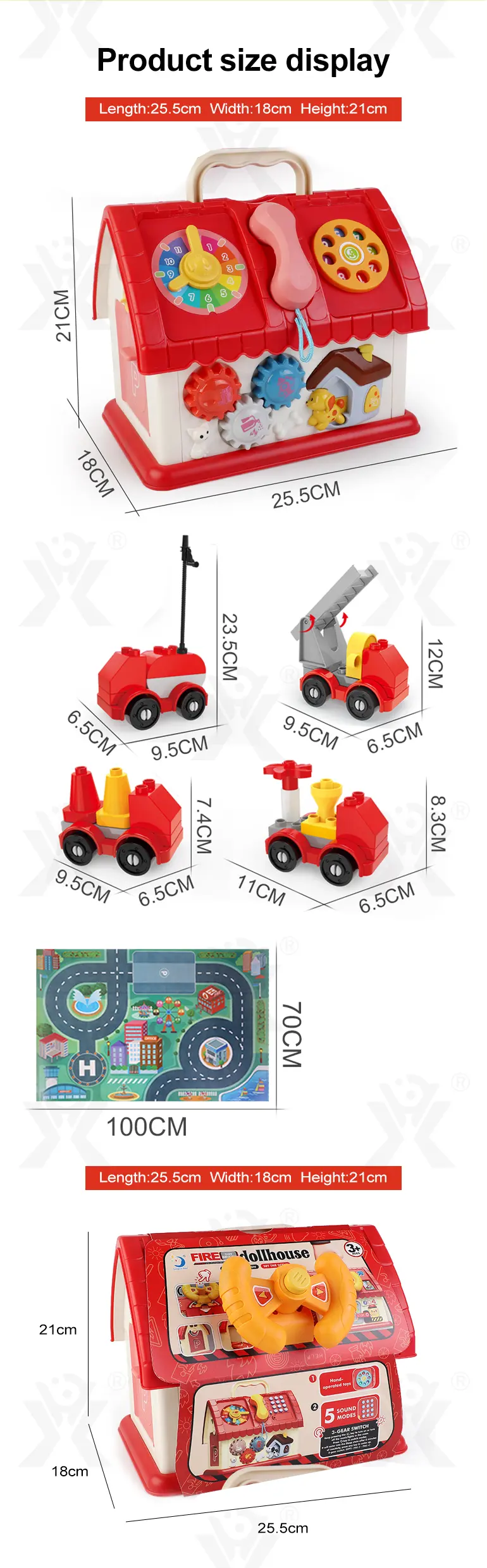 Playhouse Block Toy with Cars (TG4067814) — product detail panel 14